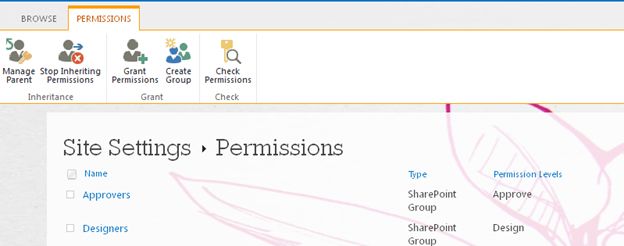 site seting permission